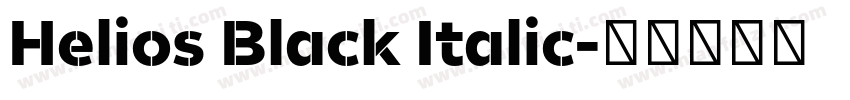 Helios Black Italic字体转换